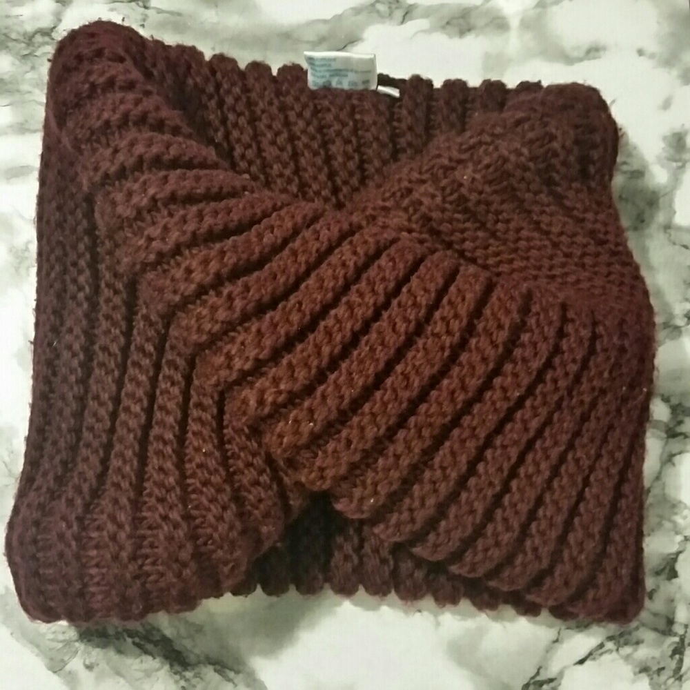 Call It Spring Burgundy Red Snood Scarf
